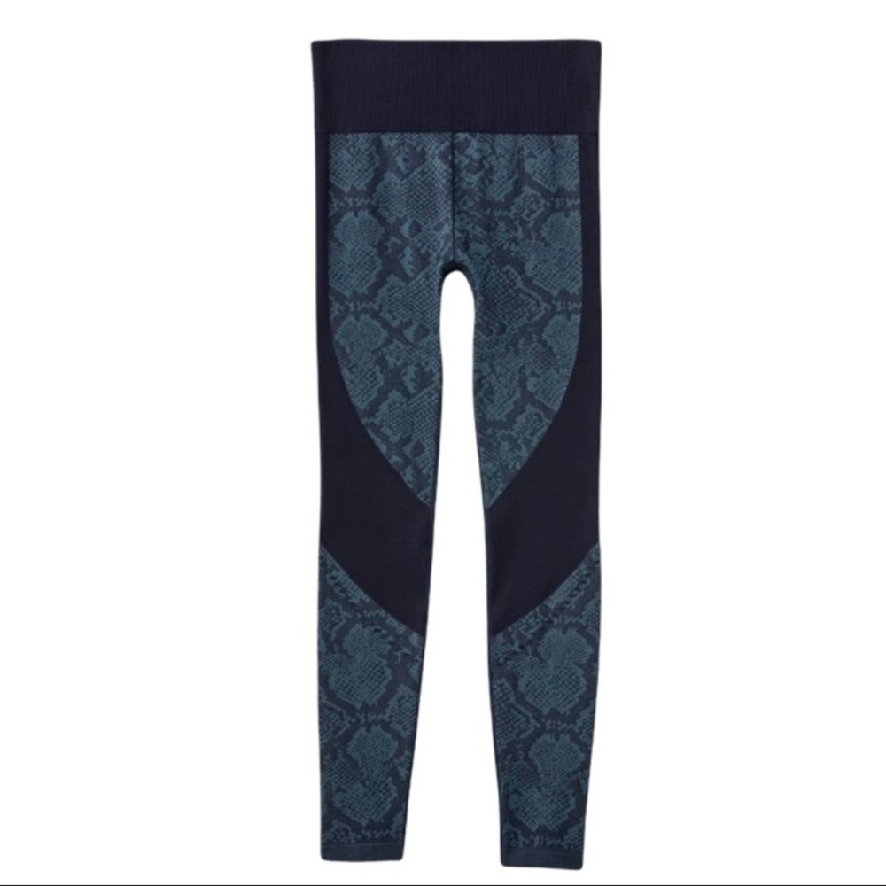 JoyLab Black and Teal Snake-Print Seamless Leggings